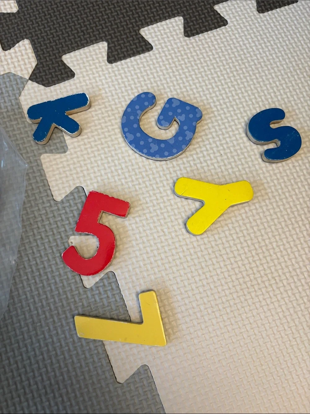 Colorful letter and number magnets